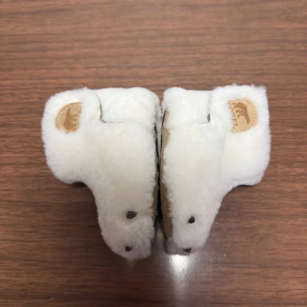 Sorel Infant Unisex Bear Paw Shearling Bootie Slipper Crib Shoe Baby Furry NWOT